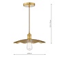 Piper 1 Light Single Pendant Light - Gold Leaf