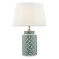 Reese 1 Light Ceramic Table Lamp - Green & Blue Print Base Only