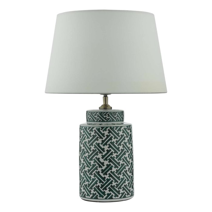 Reese 1 Light Ceramic Table Lamp - Green & Blue Print Base Only