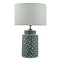 Reese 1 Light Ceramic Table Lamp - Green & Blue Print Base Only