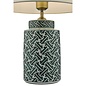 Reese 1 Light Ceramic Table Lamp - Green & Blue Print Base Only