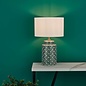 Reese 1 Light Ceramic Table Lamp - Green & Blue Print Base Only