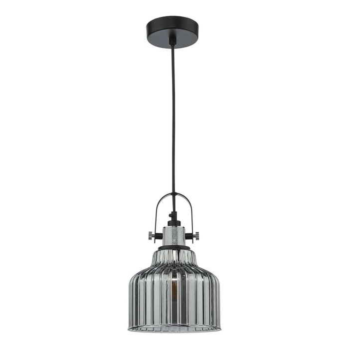 Rhode Single Pendant Light - Polished Chrome Smoked Glass