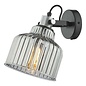 Rhode Single Wall Light - Polished Chrome Smoked Glass