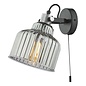 Rhode Single Wall Light - Polished Chrome Smoked Glass