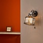 Rhode Single Wall Light - Polished Chrome Smoked Glass