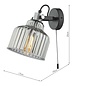 Rhode Single Wall Light - Polished Chrome Smoked Glass