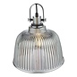 Rhode Single Large Pendant Light - Polished Chrome Smoked Glass