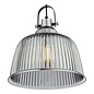 Rhode Single Large Pendant Light - Polished Chrome Smoked Glass