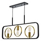 Ryota 3 Light Bar Pendant Light - Satin Black Antique Gold