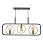 Ryota 3 Light Bar Pendant Light - Satin Black Antique Gold