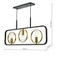 Ryota 3 Light Bar Pendant Light - Satin Black Antique Gold