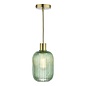 Sawyer Easy Fit Pendant Shade - Green Ribbed Glass