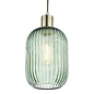 Sawyer Easy Fit Pendant Shade - Green Ribbed Glass