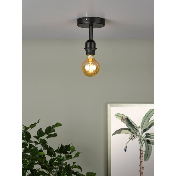 SF0122 1 Light Semi Flush Suspension - Bracket Matt Black