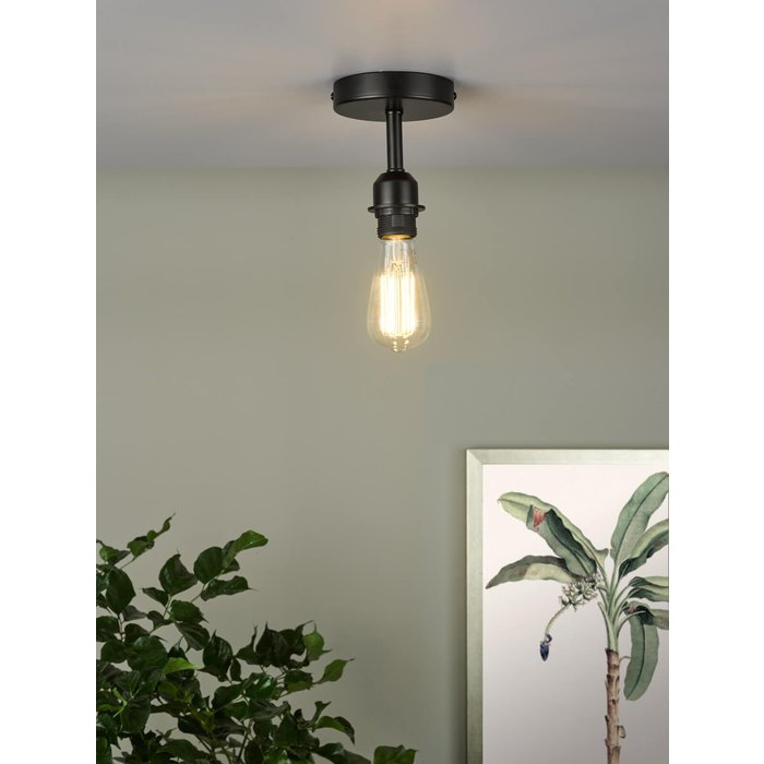 SF0122 1 Light Semi Flush Suspension - Bracket Matt Black