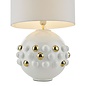 Sphere 1 Light Table Lamp - Gloss Glazed White With Shade