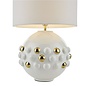 Sphere 1 Light Table Lamp - Gloss Glazed White With Shade
