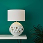 Sphere 1 Light Table Lamp - Gloss Glazed White With Shade