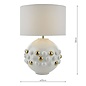 Sphere 1 Light Table Lamp - Gloss Glazed White With Shade