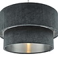 Suvan Easy Fit Tired Velvet Shade - Dark Grey With Silver Lining