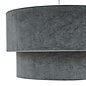 Suvan Easy Fit Tired Velvet Shade - Dark Grey With Silver Lining