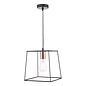 Tower 1 Light Single Pendant Light - Matt Black Copper