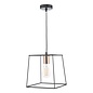 Tower 1 Light Single Pendant Light - Matt Black Copper