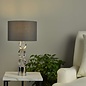 Tuke Touch Bedside Table Lamp - Polished Chrome Crystal With Shade