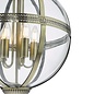 Vanessa 5 Light Lantern - Antique Brass Glass