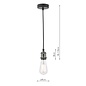 Waco 1 Light E27 Suspension - Black Chrome Matt Black