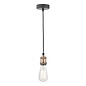 Waco 1 Light E27 Suspension - Antique Copper Matt Black