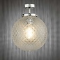 Wayne Flush Ceiling Light - Polished Chrome Glass IP44