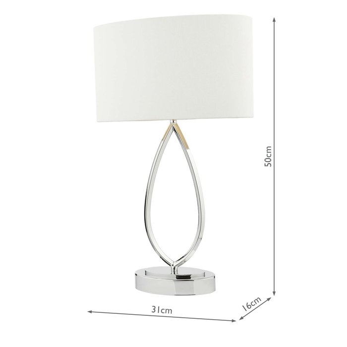 Wyatt Touch Table Lamp - Polished Chrome With Shade