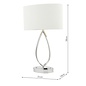 Wyatt Touch Table Lamp - Polished Chrome With Shade