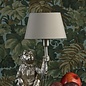 Zira 1 Light Monkey Table Lamp - Silver With Shade