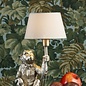 Zira 1 Light Monkey Table Lamp - Silver With Shade