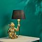 Zira Monkey Table Lamp - Gold With Shade