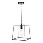 Tower 1 Light Single Pendant Light - Matt Black Polished Chrome