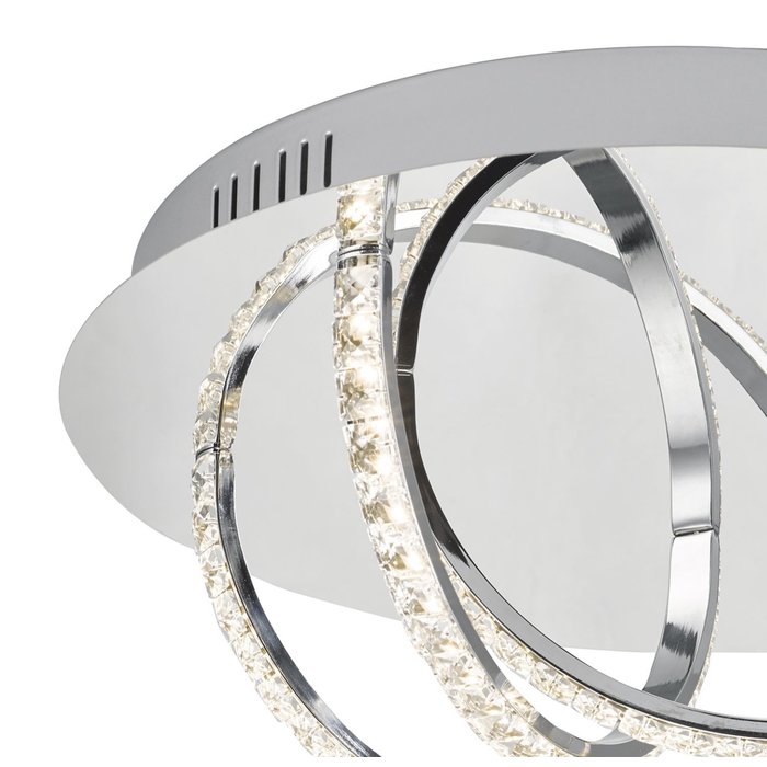 Zenith - Modern Crystal Hoop Flush Ceiling Light