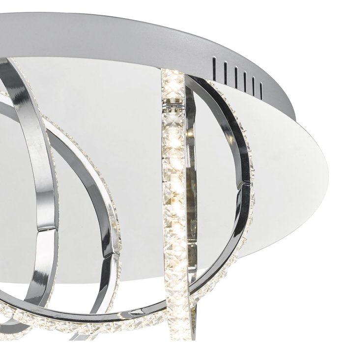 Zenith - Modern Crystal Hoop Flush Ceiling Light