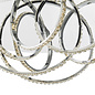 Zenith - Modern Crystal Hoop Flush Ceiling Light - Large