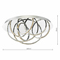 Zenith - Modern Crystal Hoop Flush Ceiling Light - Large