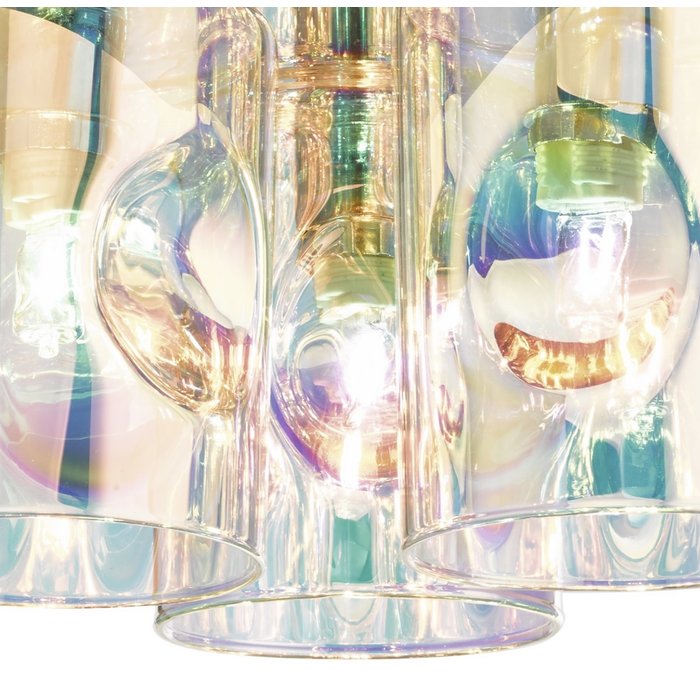 Spectrum - Iridescent Glass Flush Ceiling Light