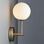 Dot - Mid Century Opal Globe & Matt Antique Brass Wall Light