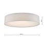 Cierro 6 Light Flush Ivory With Diffuser 80cm