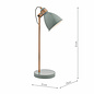 Nordic Grey & Copper Table Lamp