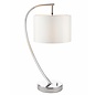 Josie - White & Chrome Arc Minimalist Table Lamp