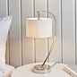 Josie - White & Chrome Arc Minimalist Table Lamp