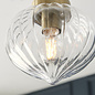 Addington -  Brass and Glass Semi Flush Ceiling Light